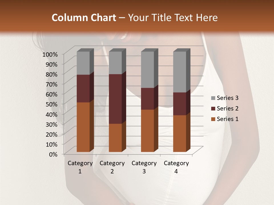 Pregnant Belly Black PowerPoint Template