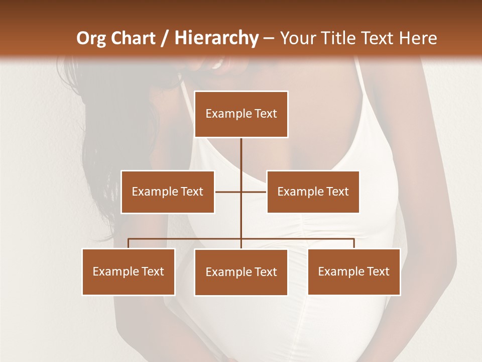 Pregnant Belly Black PowerPoint Template