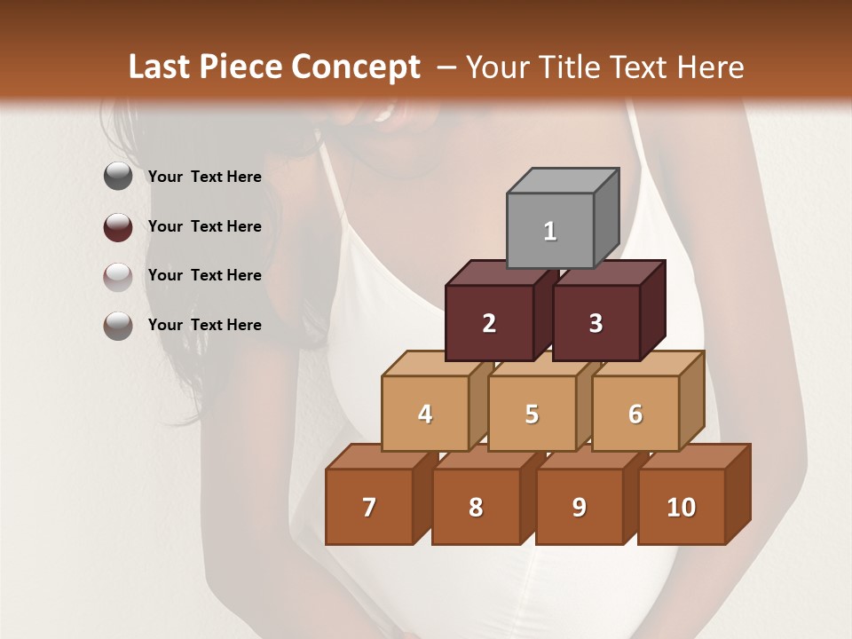 Pregnant Belly Black PowerPoint Template