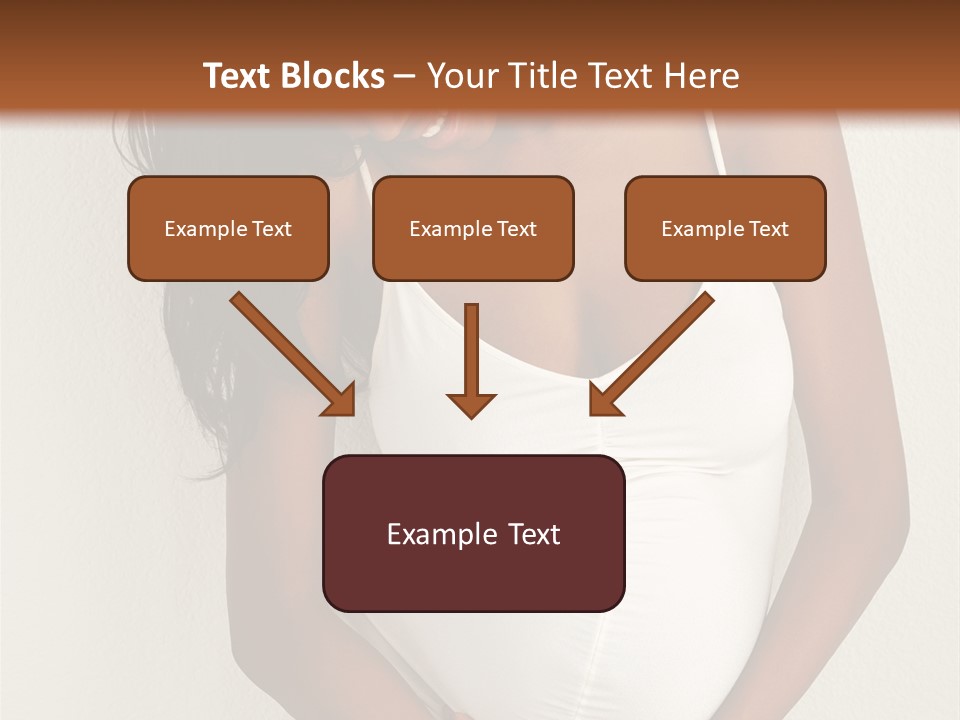 Pregnant Belly Black PowerPoint Template