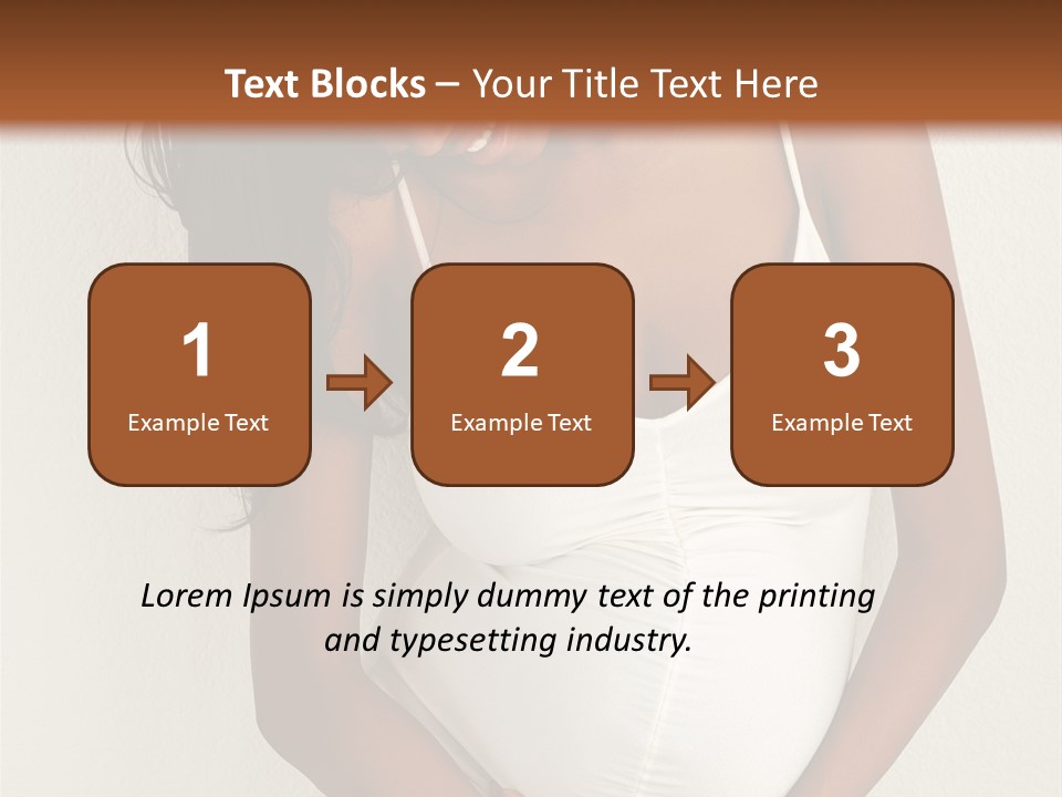 Pregnant Belly Black PowerPoint Template