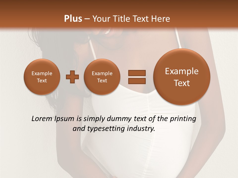 Pregnant Belly Black PowerPoint Template
