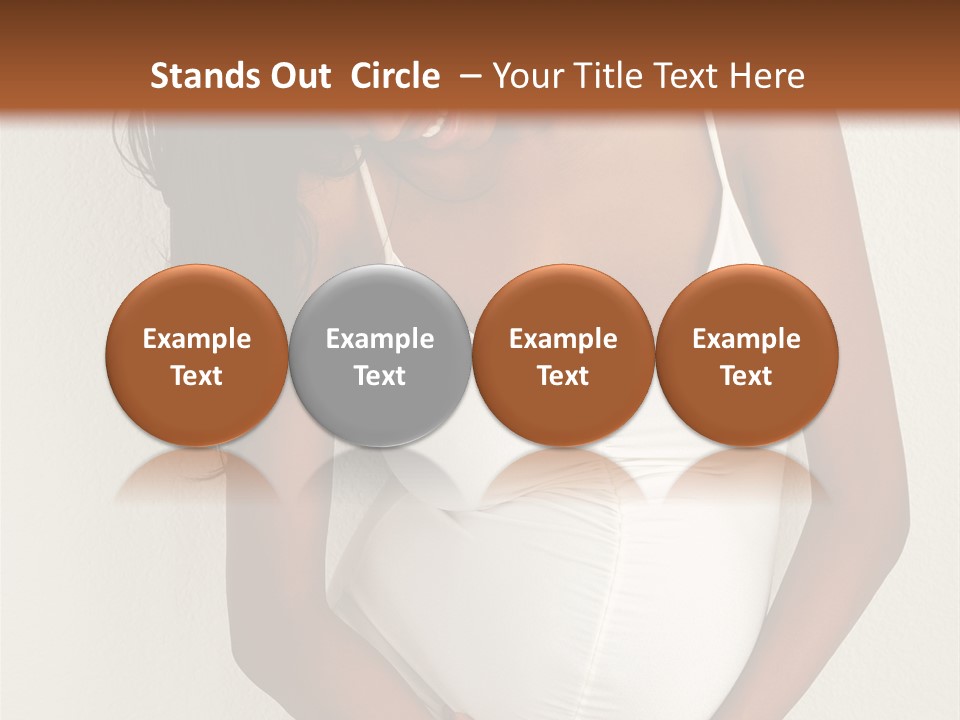 Pregnant Belly Black PowerPoint Template