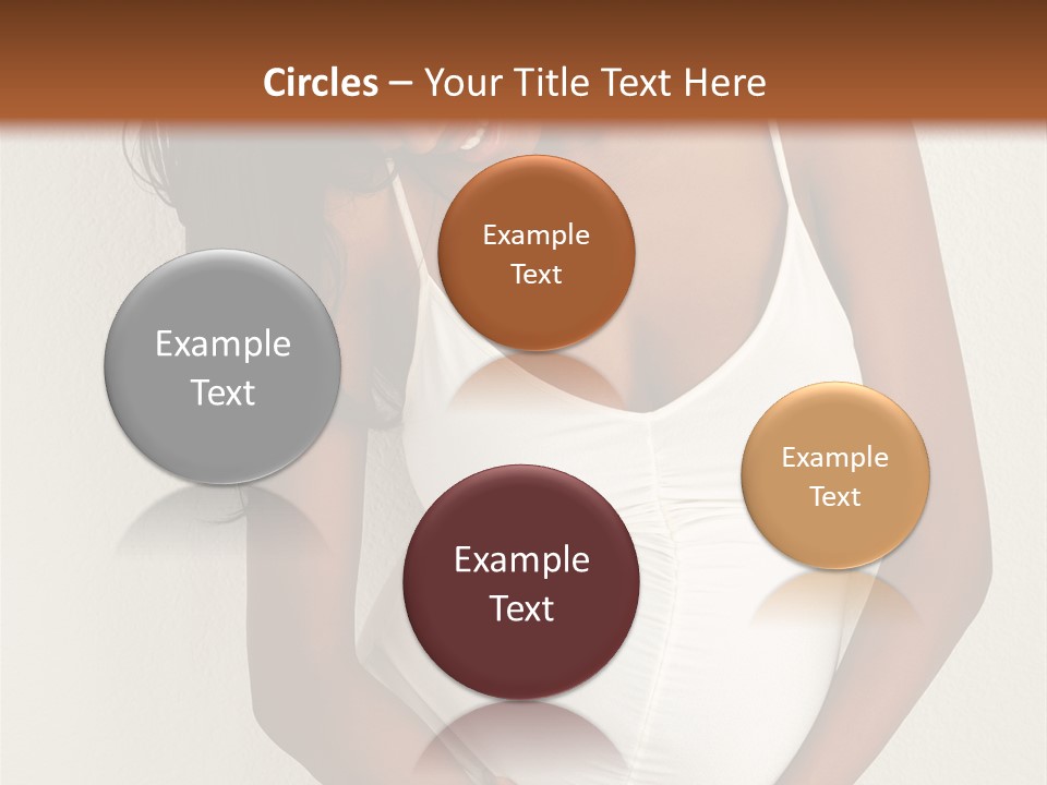 Pregnant Belly Black PowerPoint Template