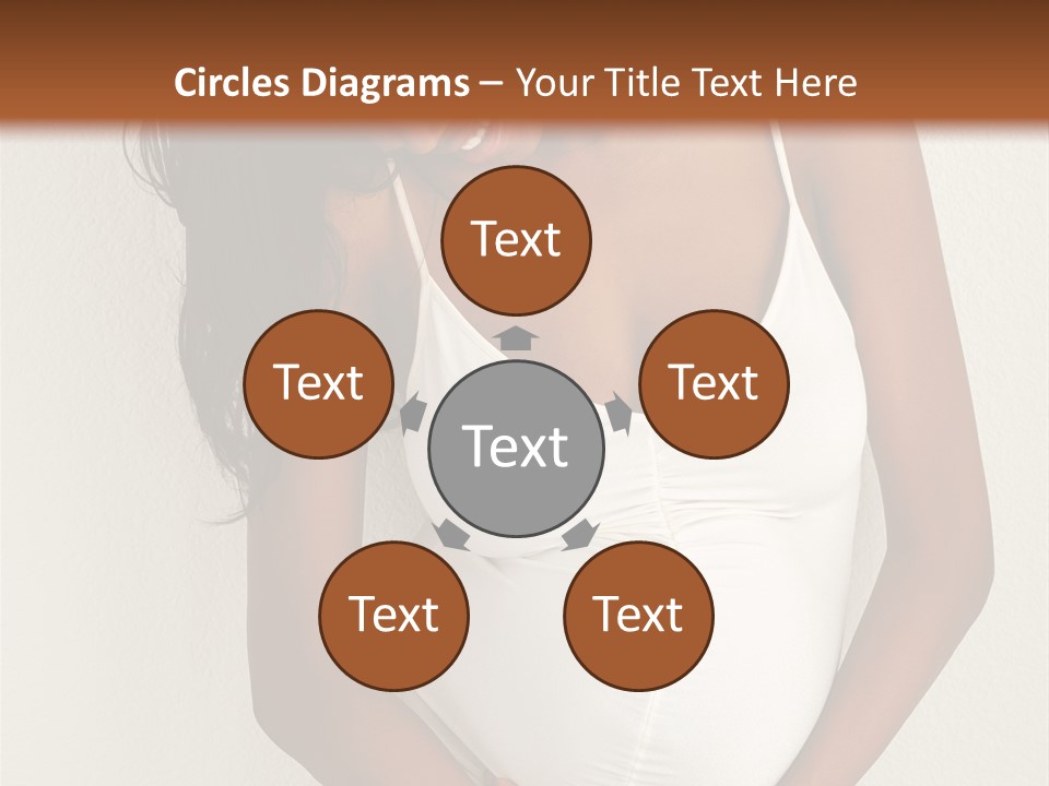 Pregnant Belly Black PowerPoint Template