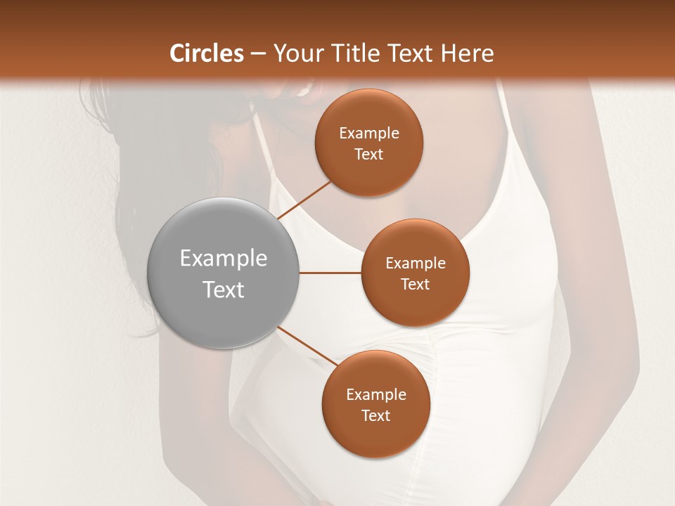 Pregnant Belly Black PowerPoint Template