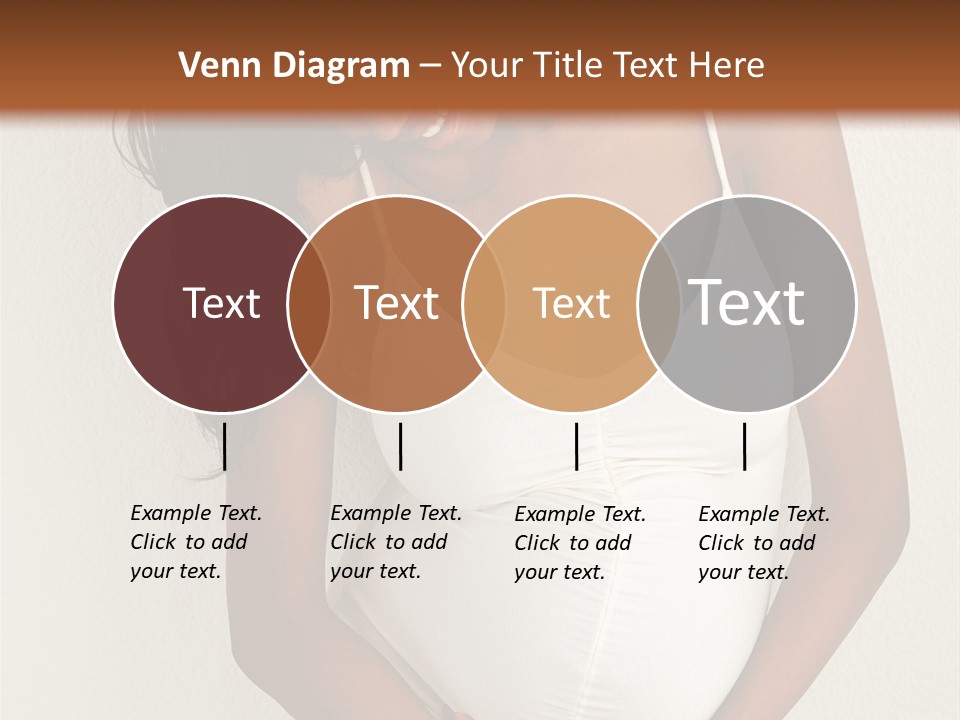 Pregnant Belly Black PowerPoint Template
