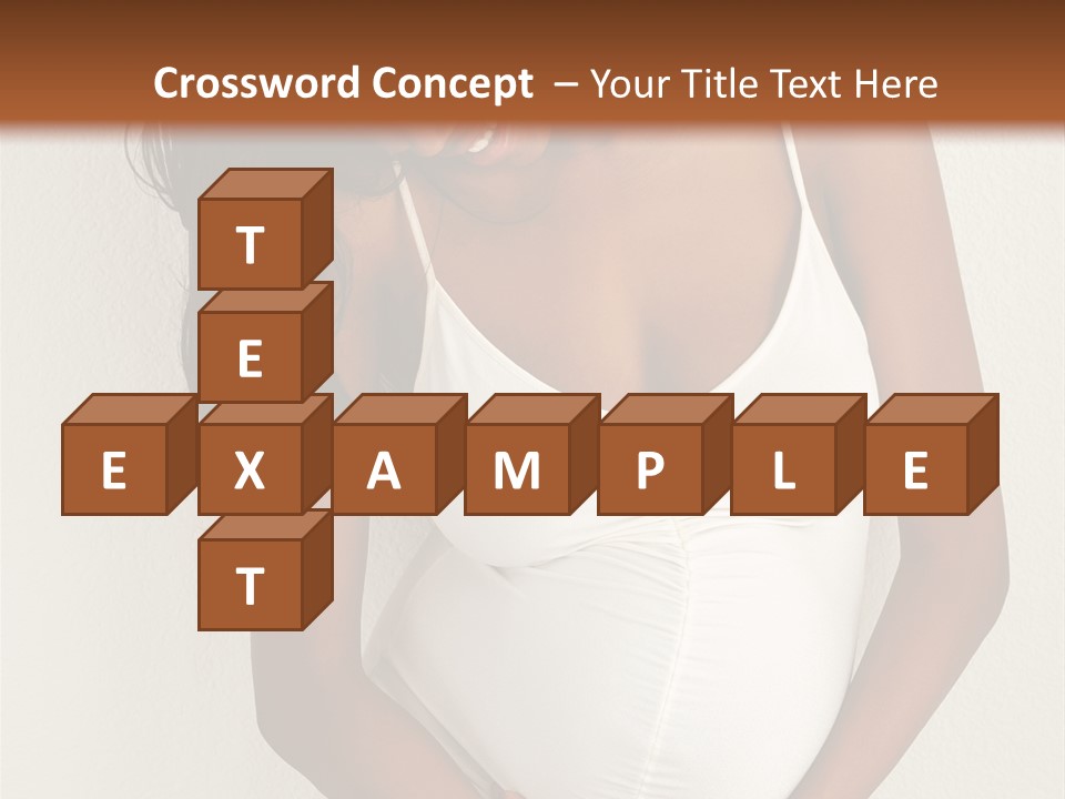 Pregnant Belly Black PowerPoint Template