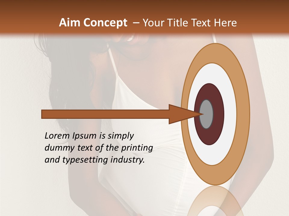 Pregnant Belly Black PowerPoint Template