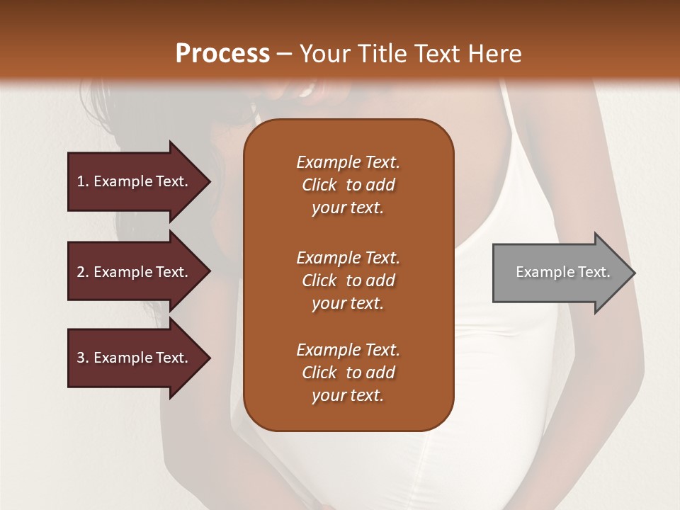Pregnant Belly Black PowerPoint Template