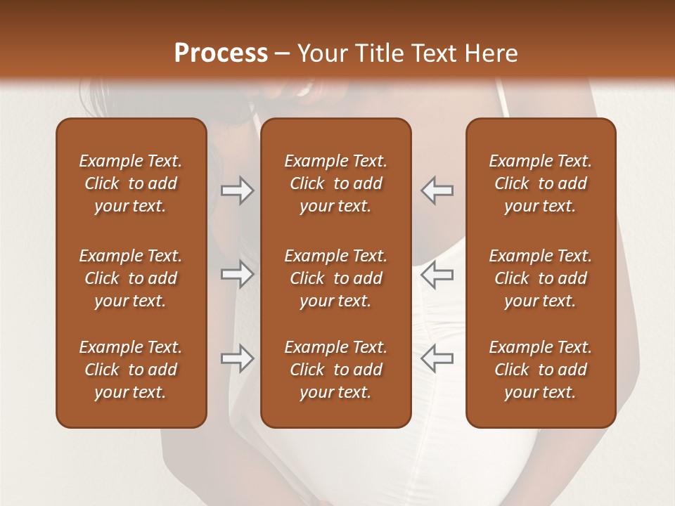 Pregnant Belly Black PowerPoint Template