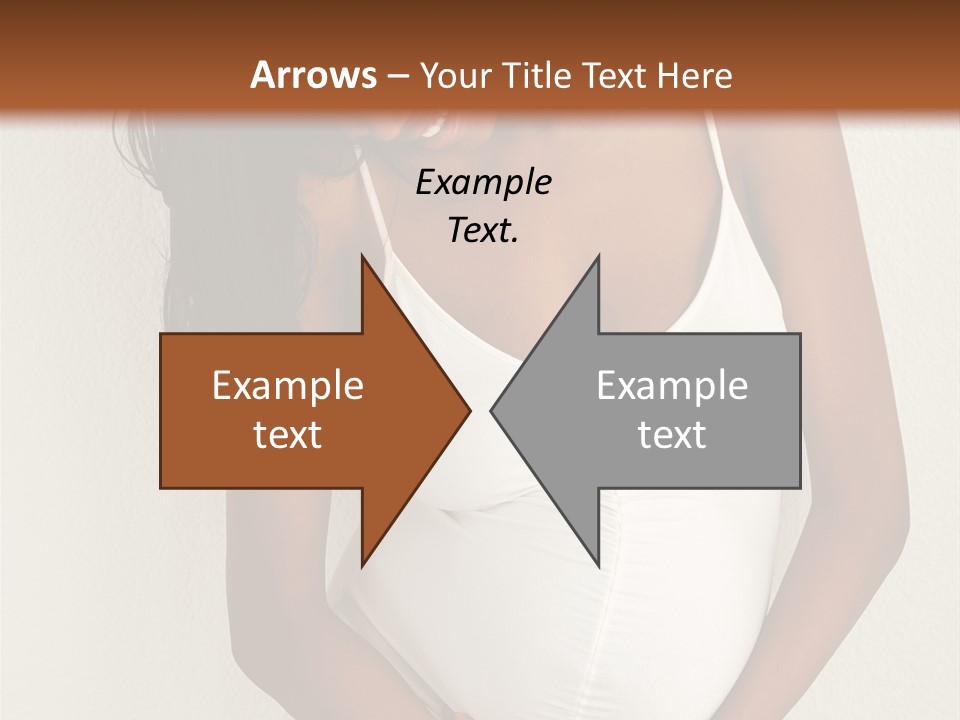 Pregnant Belly Black PowerPoint Template