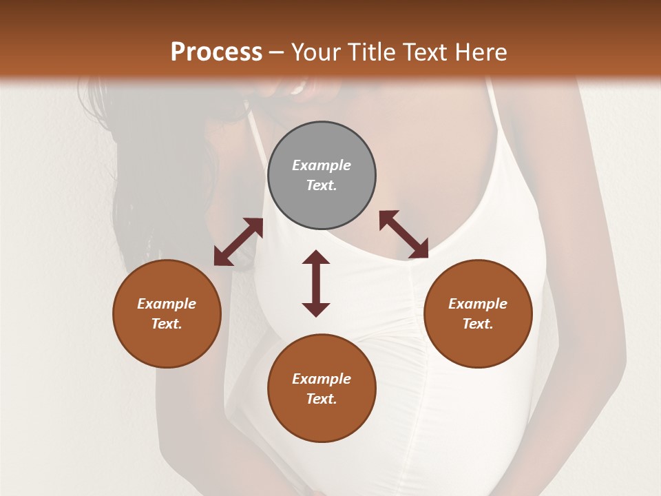 Pregnant Belly Black PowerPoint Template