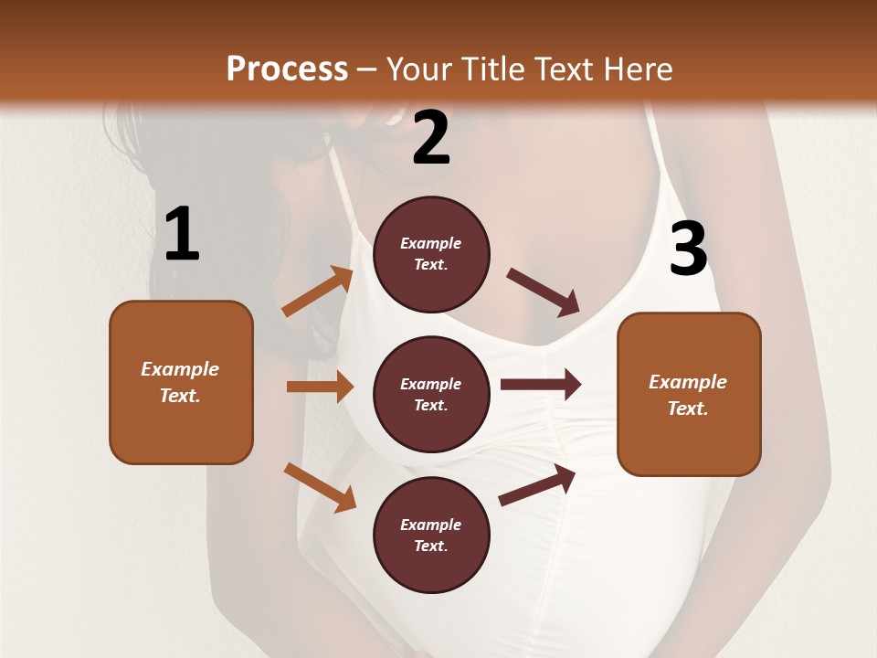 Pregnant Belly Black PowerPoint Template