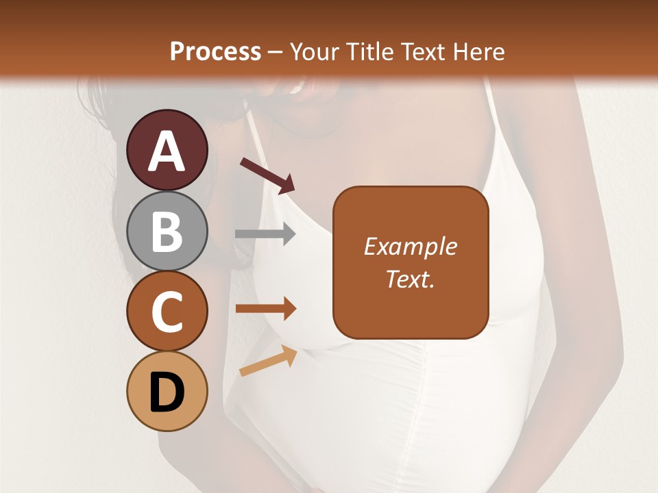 Pregnant Belly Black PowerPoint Template