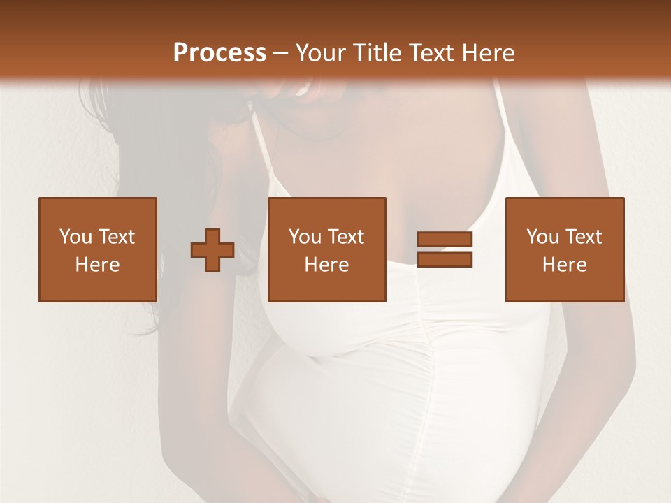 Pregnant Belly Black PowerPoint Template