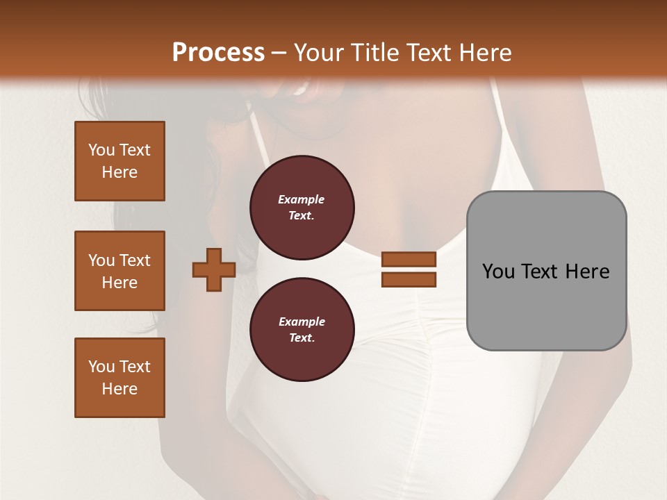 Pregnant Belly Black PowerPoint Template