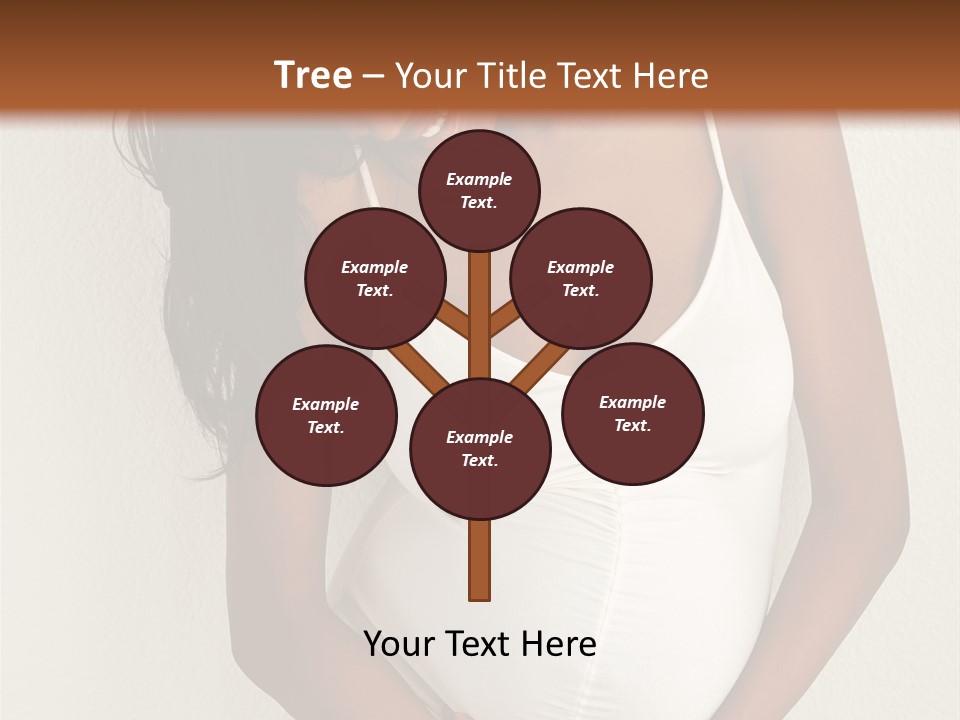 Pregnant Belly Black PowerPoint Template