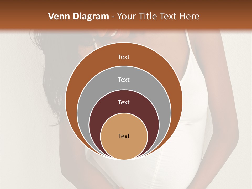 Pregnant Belly Black PowerPoint Template