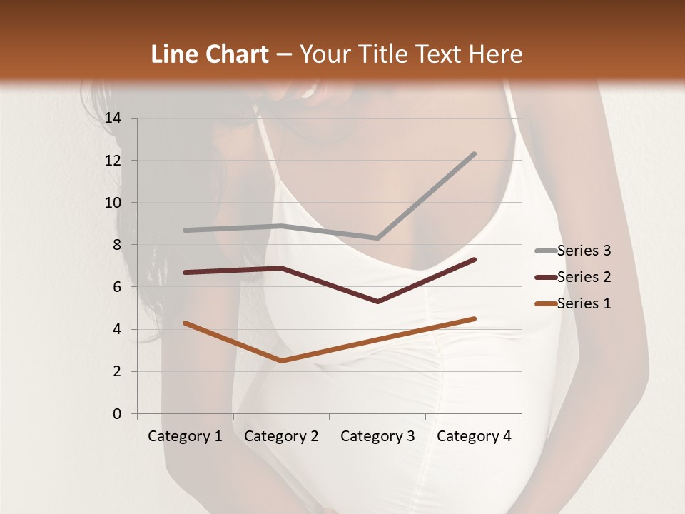 Pregnant Belly Black PowerPoint Template