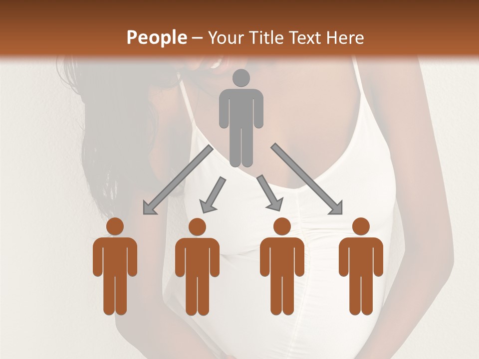 Pregnant Belly Black PowerPoint Template