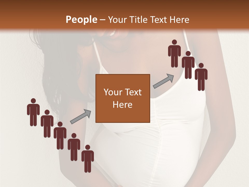 Pregnant Belly Black PowerPoint Template