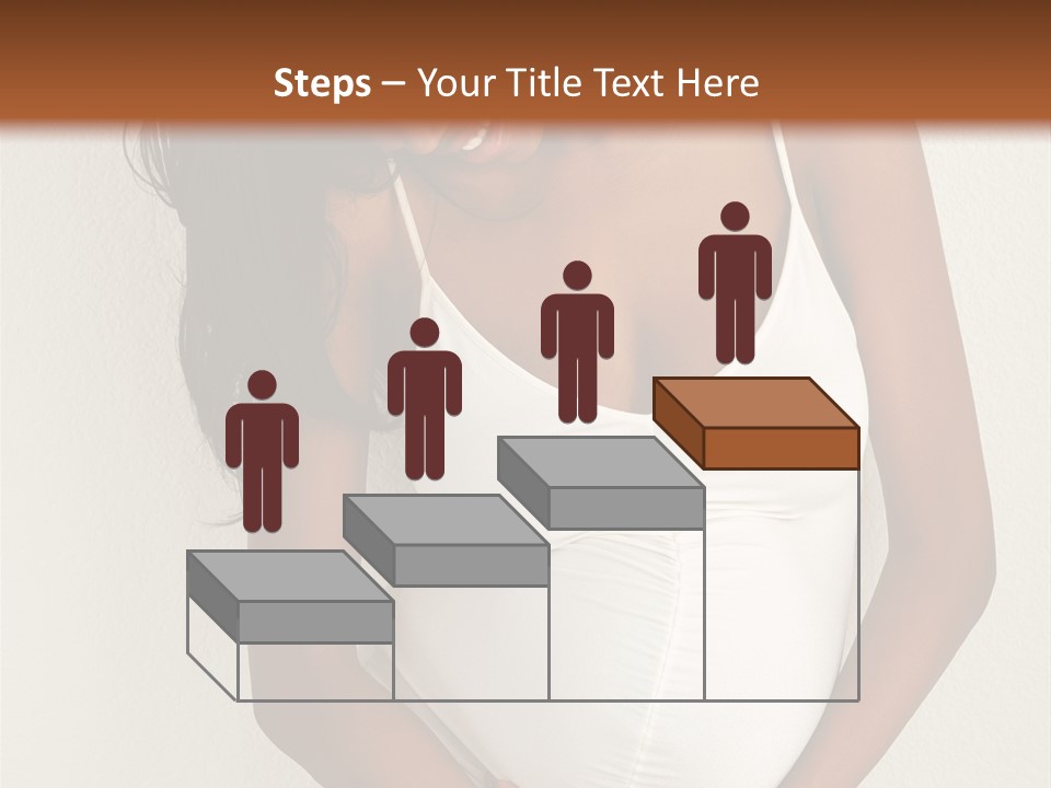 Pregnant Belly Black PowerPoint Template