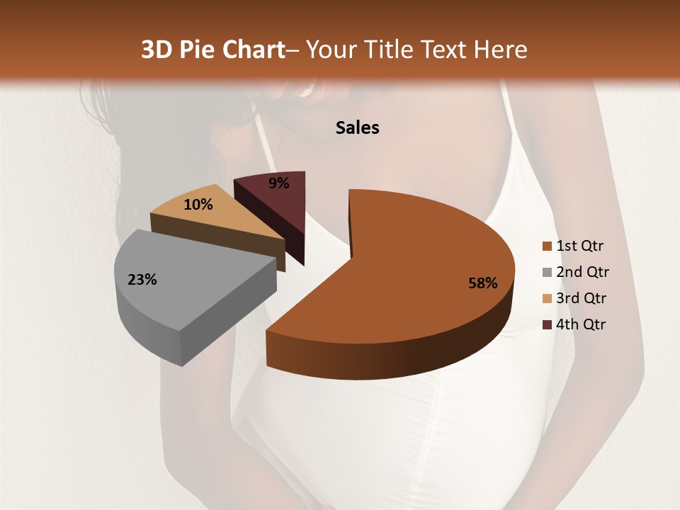 Pregnant Belly Black PowerPoint Template