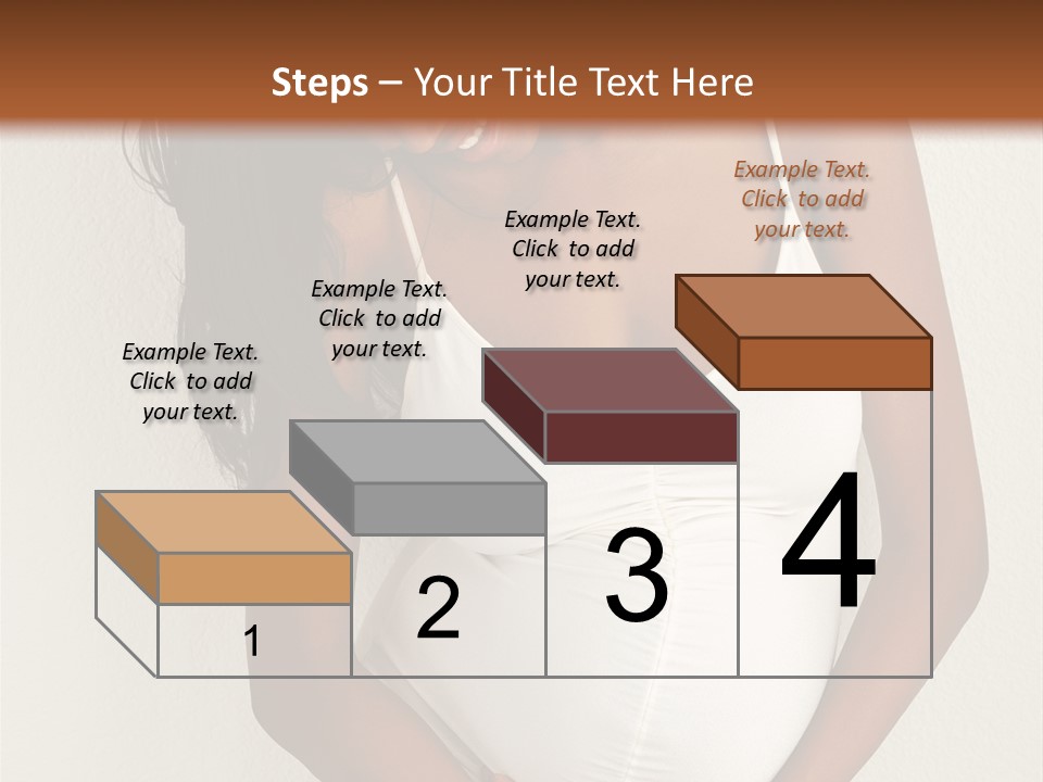 Pregnant Belly Black PowerPoint Template