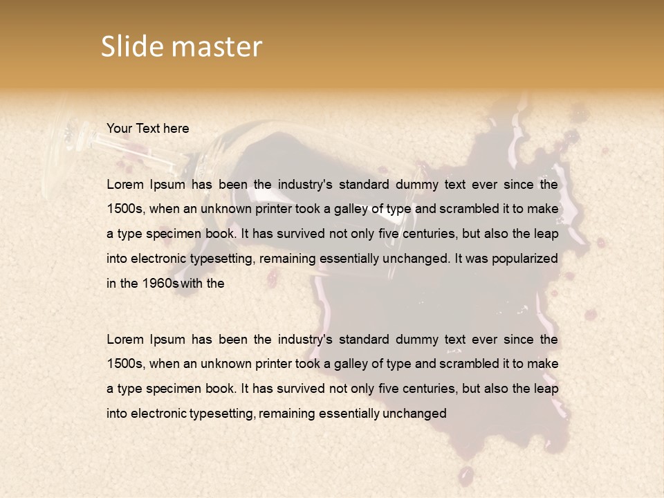 Dropped Drink Alcohol PowerPoint Template