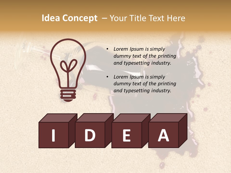 Dropped Drink Alcohol PowerPoint Template