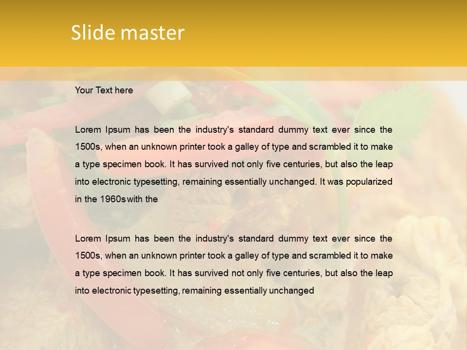 Course Bowl Rice PowerPoint Template