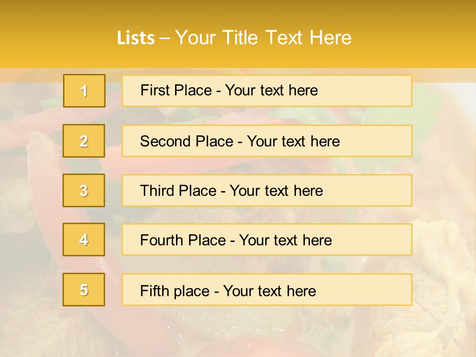 Course Bowl Rice PowerPoint Template