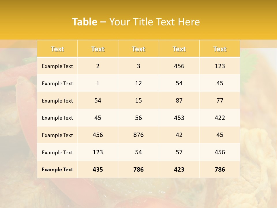 Course Bowl Rice PowerPoint Template