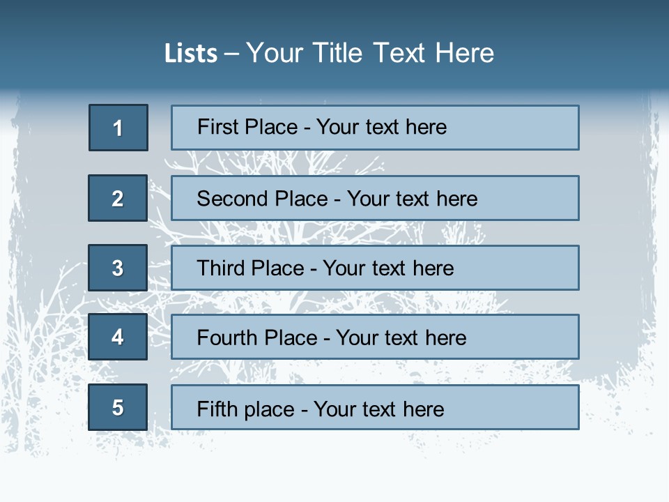 Windowpane Snowy Tree PowerPoint Template