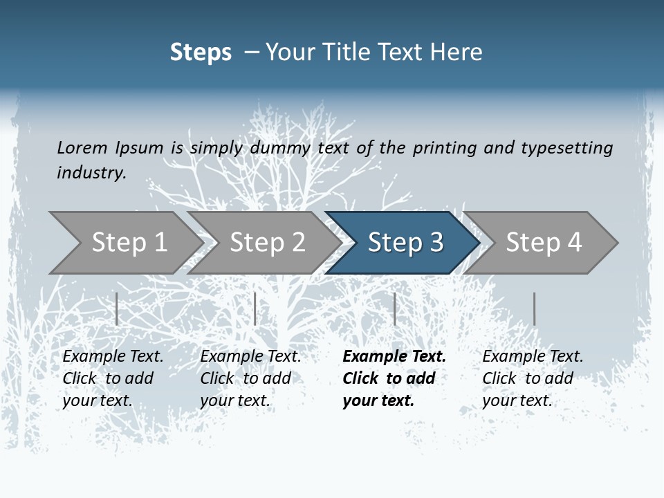 Windowpane Snowy Tree PowerPoint Template