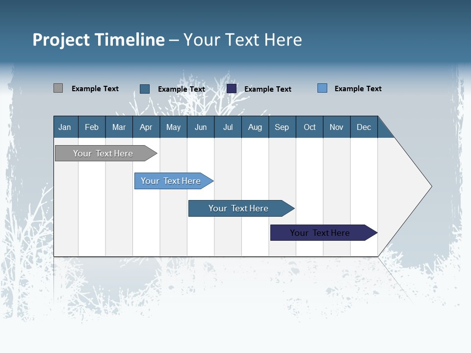 Windowpane Snowy Tree PowerPoint Template