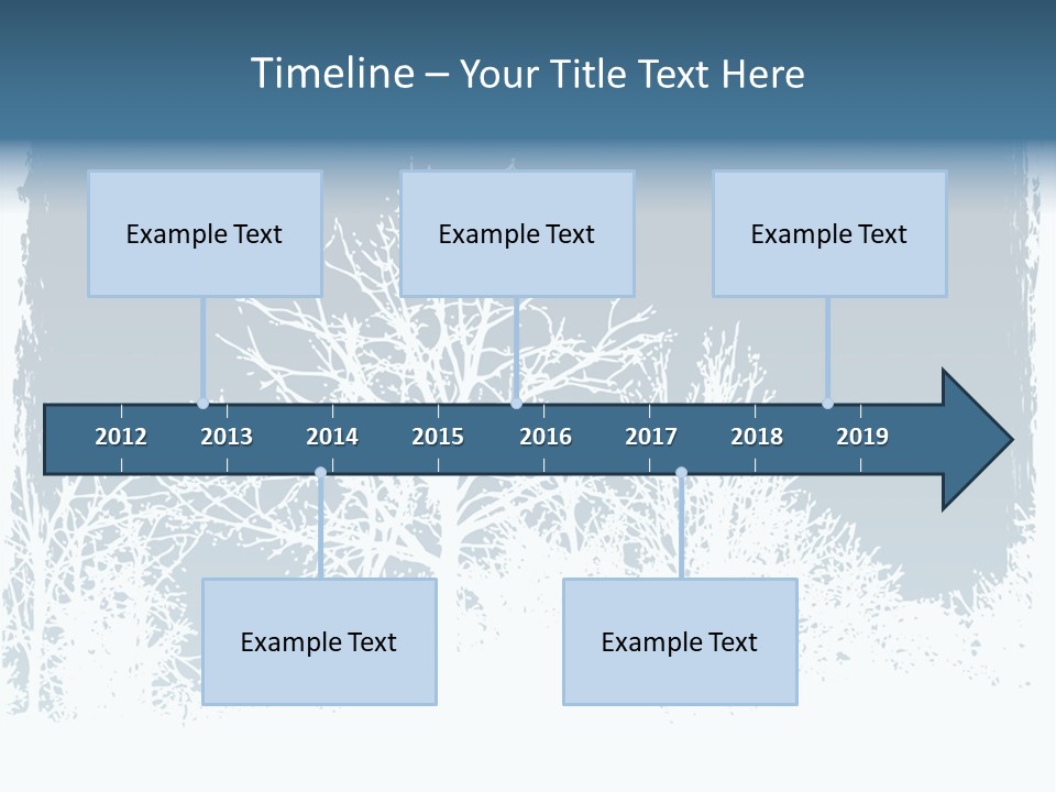 Windowpane Snowy Tree PowerPoint Template
