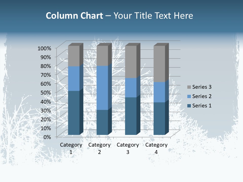 Windowpane Snowy Tree PowerPoint Template