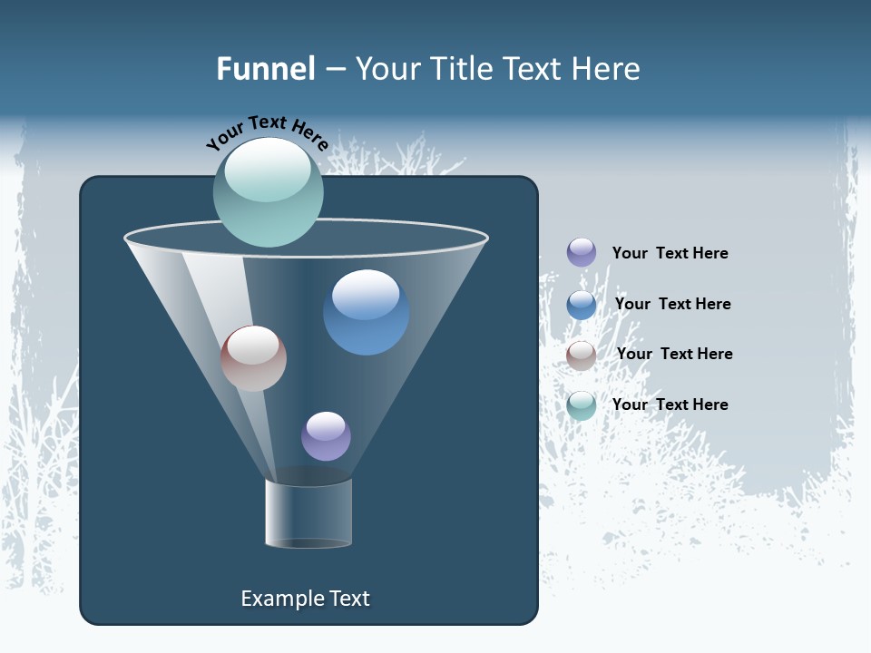 Windowpane Snowy Tree PowerPoint Template