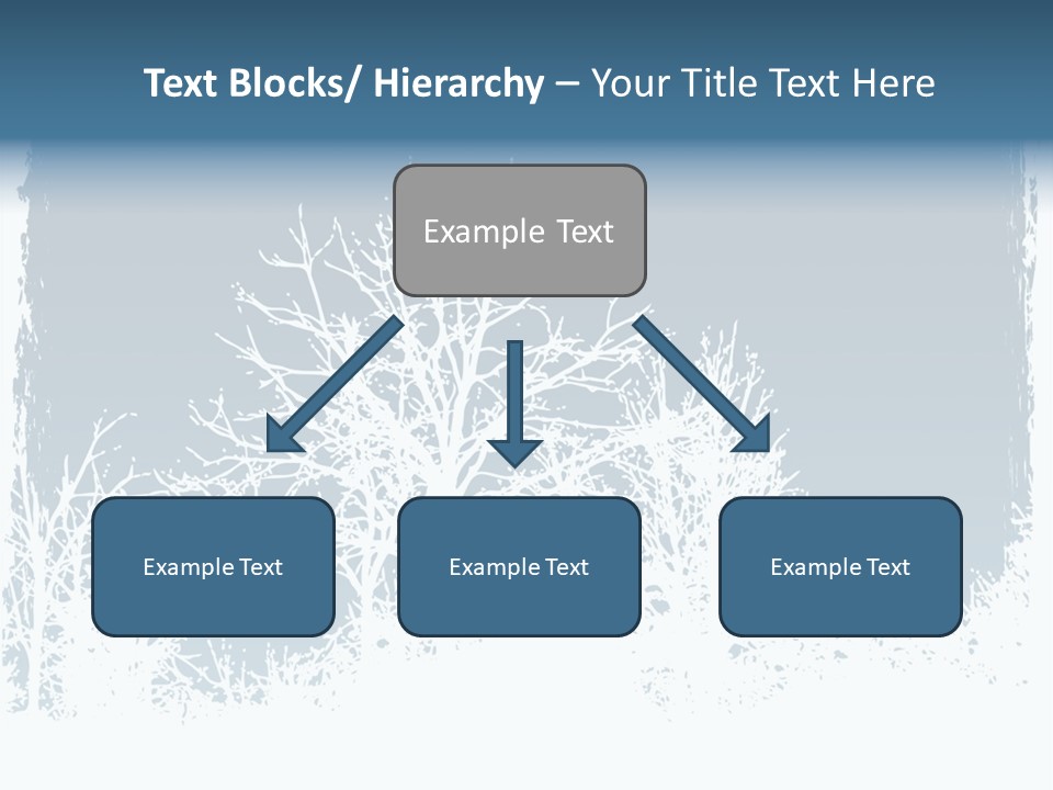 Windowpane Snowy Tree PowerPoint Template