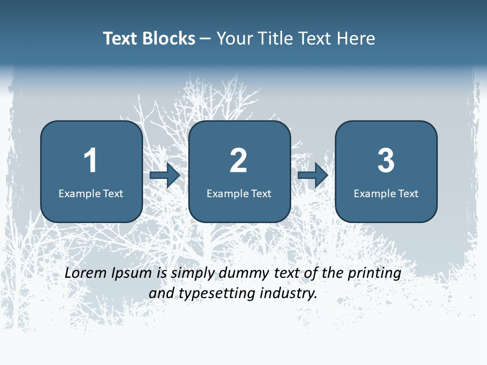 Windowpane Snowy Tree PowerPoint Template