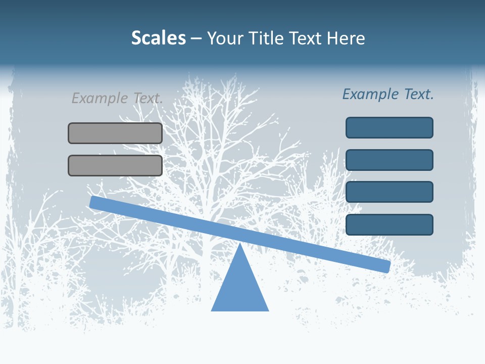 Windowpane Snowy Tree PowerPoint Template