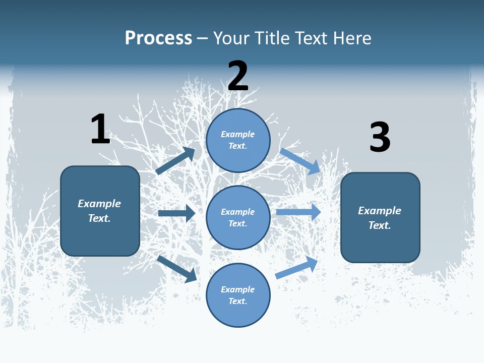 Windowpane Snowy Tree PowerPoint Template