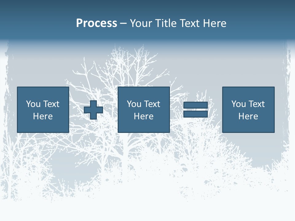 Windowpane Snowy Tree PowerPoint Template