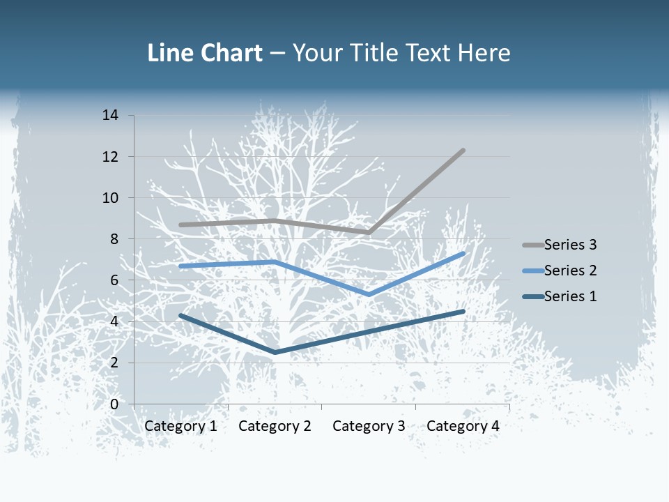 Windowpane Snowy Tree PowerPoint Template