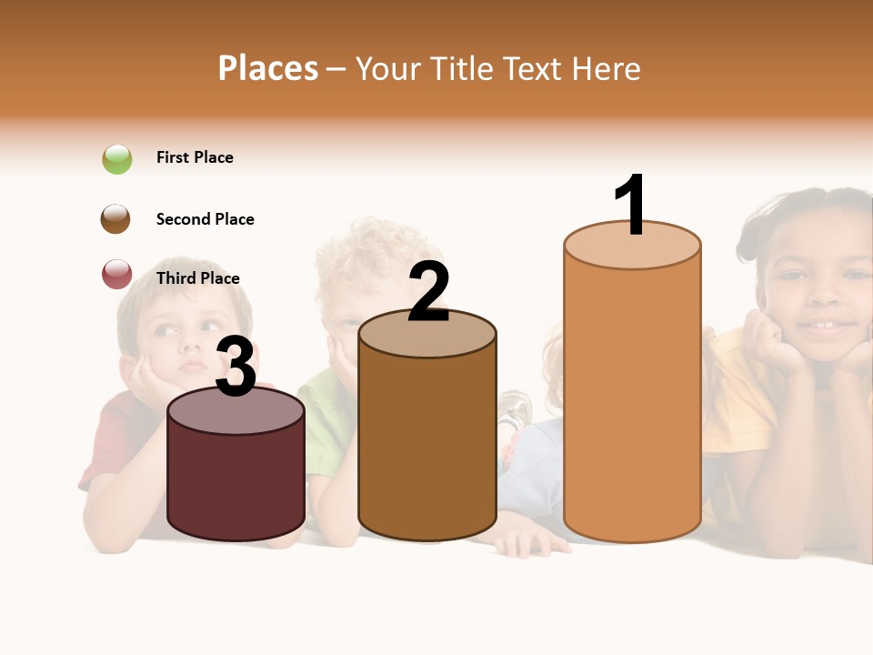 Isolation Little Schoolchild PowerPoint Template