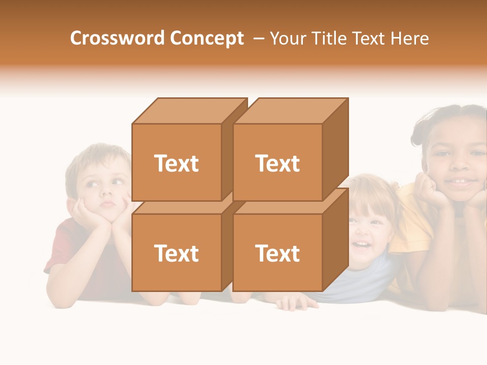 Isolation Little Schoolchild PowerPoint Template