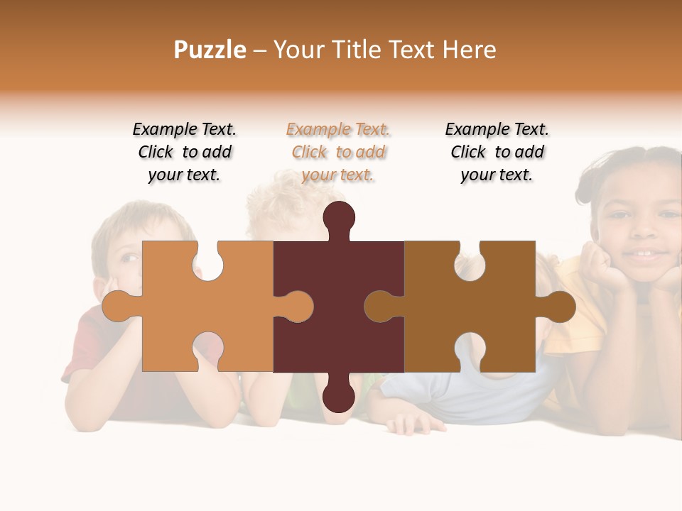 Isolation Little Schoolchild PowerPoint Template