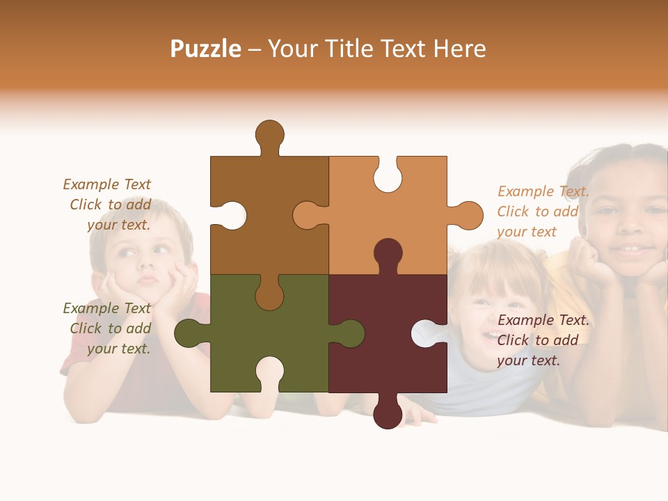 Isolation Little Schoolchild PowerPoint Template